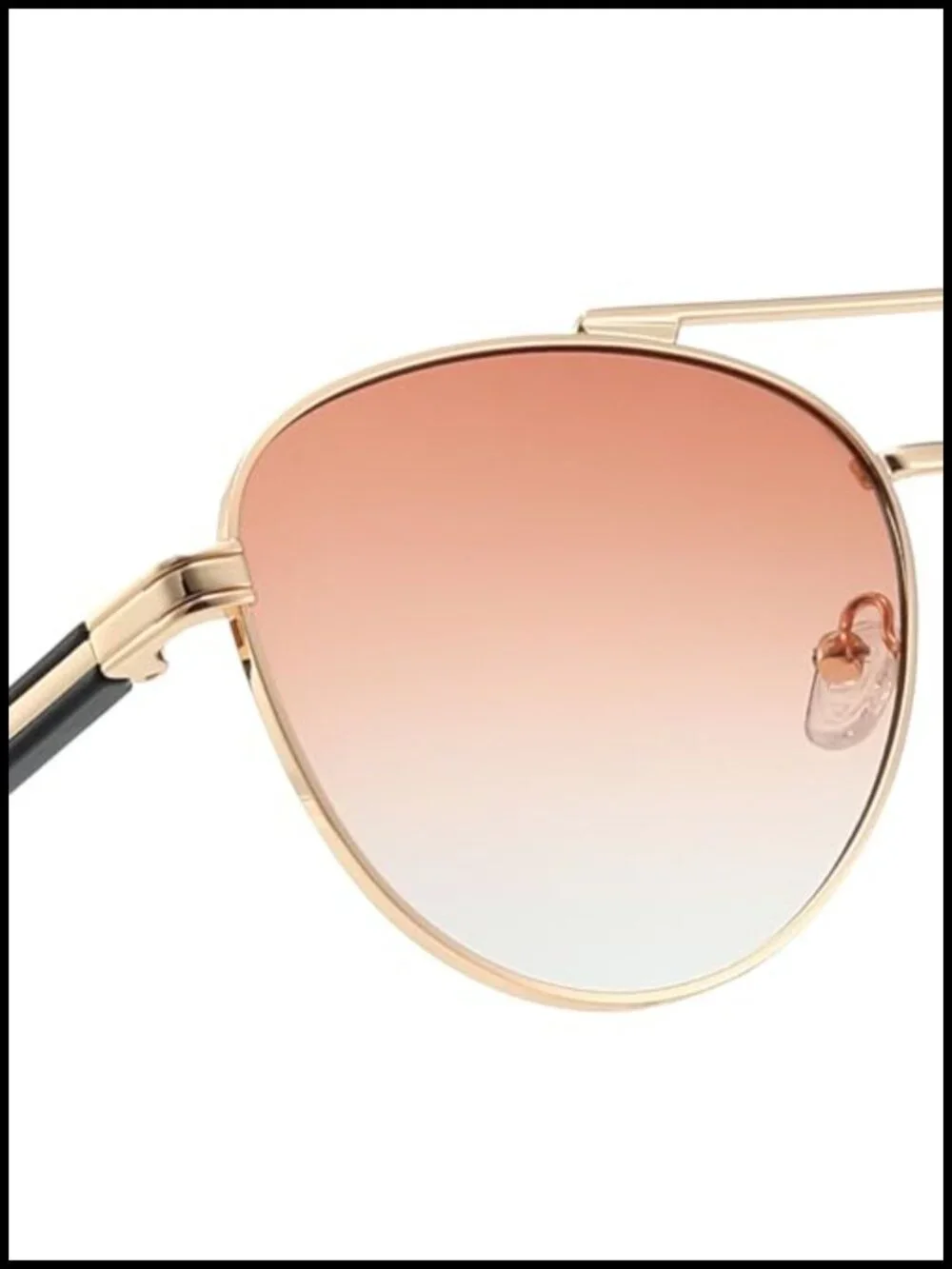 Retro Double Bridge Aviator Sunglasses Metal Frame UV400